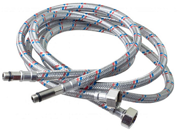 Подводка для смесителя 1/2" x M10 г/ш, (F1/2"хМ10х18/35), сталь, пара