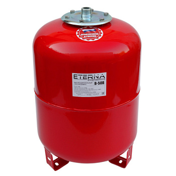 Бак расширительный ETERNA вертикальный на опорах 50л, 6атм, отопление (красный), 1" [1]